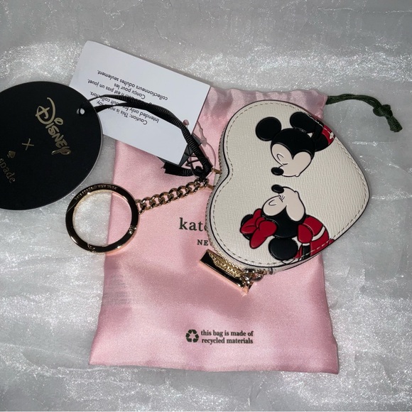 Kate Spade Disney X Mickey and Minnie Keychain Coin Purse, NWT - Picture 2 of 9